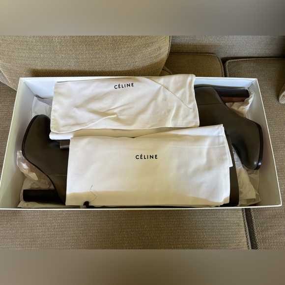 Old Celine - Phoebe Philo Era - Kaky - Green Leather Boots EU39 - Picture 7 of 8